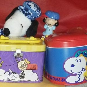 Lot of Vintage Snoopy Bank Peanuts 80th Coin Banks